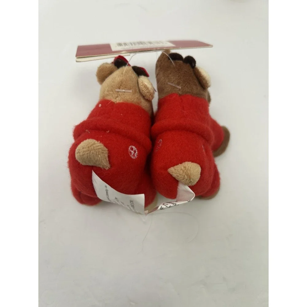 Hallmark Rodney Reindeer Ramona & Randy Plush Set Stuffed Animals Christmas Tags